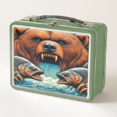 Lunch Box Chasseur sauvage s'affrontant avec les eaux rugiss (Devant)