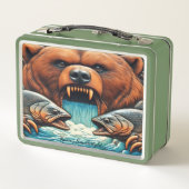 Lunch Box Chasseur sauvage s'affrontant avec les eaux rugiss (Dos)