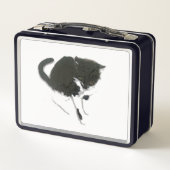 Lunch Box Chat Art Noir Blanc Kitty (Dos)