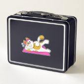 Lunch Box Chat au yoga exercice d'étirement (Dos)