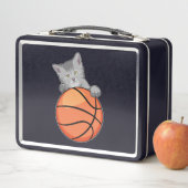 Lunch Box Chat avec basket (En situation)