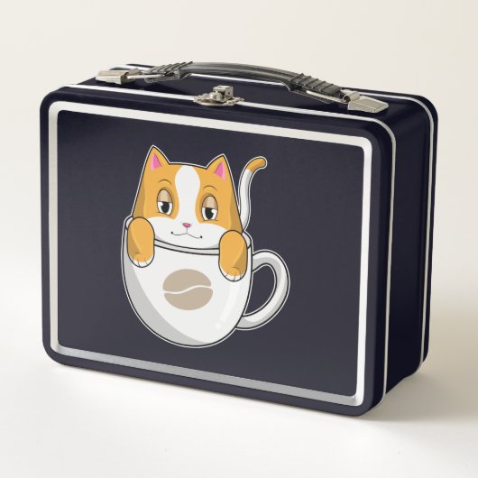 Lunch Box Chat avec café Coupe (Devant)