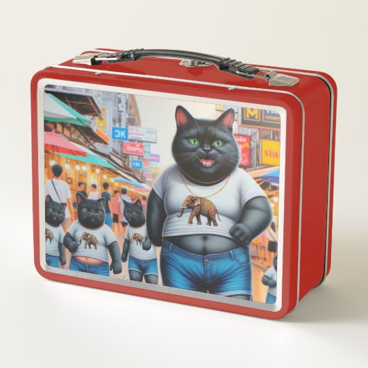 Lunch Box Chat avec des amis en Thaïlande (Dos)