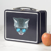 Lunch Box Chat avec lunettes de soleil (En situation)