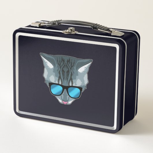 Lunch Box Chat avec lunettes de soleil (Devant)