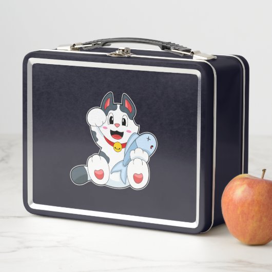 Lunch Box Chat avec poisson (En situation)