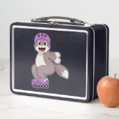 Lunch Box Chat avec roulettes (En situation)