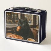 Lunch Box Chat avec tasse de café dans un café (Dos)