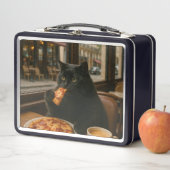 Lunch Box Chat avec tasse de café dans un café (En situation)