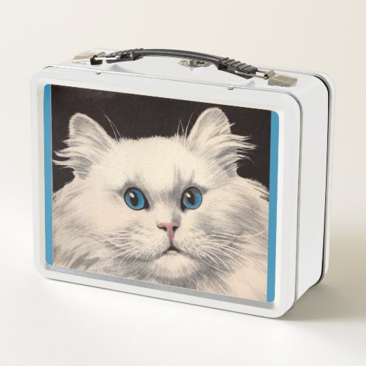 Lunch Box chat blanc aux yeux bleus (Dos)