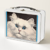 Lunch Box chat blanc aux yeux bleus (Devant)