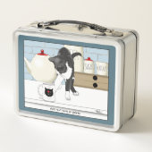 Lunch Box Chat blanc gris Funny Thé Mug cuisine (Dos)