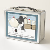 Lunch Box Chat blanc gris Funny Thé Mug cuisine (Devant)