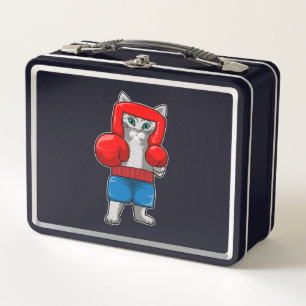 Lunch Box Chat Boxe avec gants de boxe