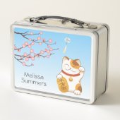 Lunch Box Chat chanceux japonais, Calico Maneki Neko (Dos)