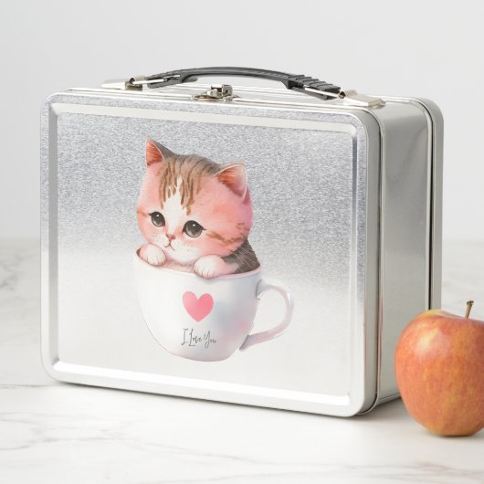 Lunch Box Chat Chibi Rose Pâté Kawaii (En situation)