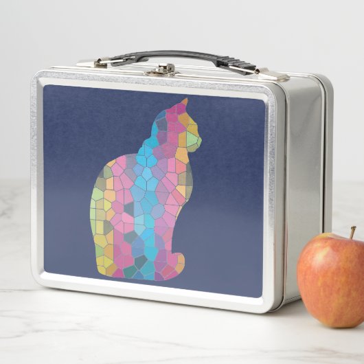 Lunch Box Chat coloré (En situation)