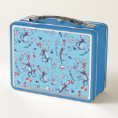 Lunch Box Chat Dans Le Casquette | Motif bleu (Dos)