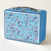 Lunch Box Chat Dans Le Casquette | Motif bleu (Devant)