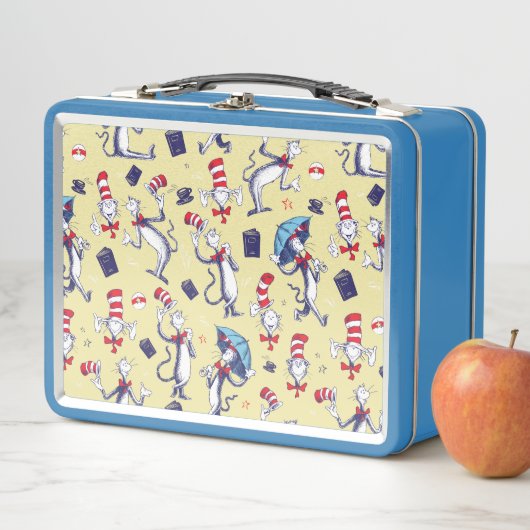 Lunch Box Chat Dans Le Casquette | Motif jaune (En situation)