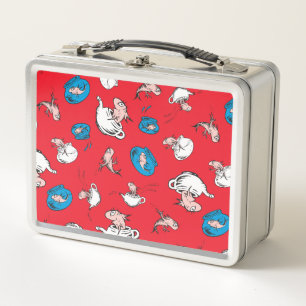 Lunch Box Chat dans le Chapeau Le Poisson Rouge Motif