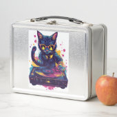 Lunch Box Chat de DJ funky � Fête Kitty Disco Rétro (En situation)