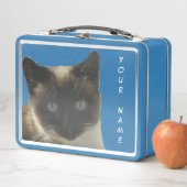 Lunch Box Chat de Siamese avec yeux bleu clair Lunette (En situation)
