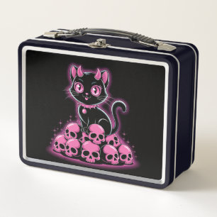Lunch Box Chat diable rose gothique
