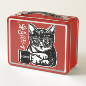 Lunch Box Chat drôle motivé par le café (Dos)