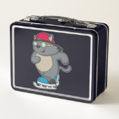 Lunch Box Chat en patinage sur glace avec patins sur glace (Dos)