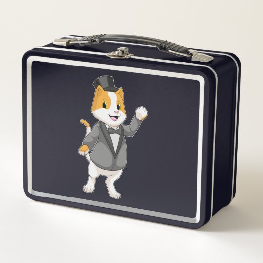 Lunch Box Chat en tant que groom avec ruban (Devant)