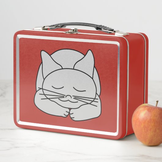 Lunch Box Chat gris dormant (En situation)