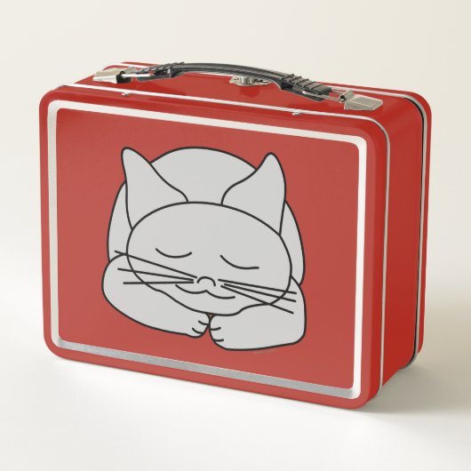 Lunch Box Chat gris dormant (Dos)
