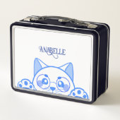 Lunch Box Chat Joli Avec Lunettes Rondes (Dos)