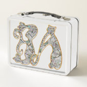 Lunch Box Chat Letting Amour Monogramme Alphabet (Dos)