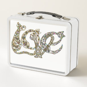 Lunch Box Chat Letting Amour Monogramme Alphabet