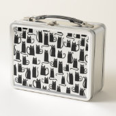 Lunch Box Chat noir amusant (Devant)