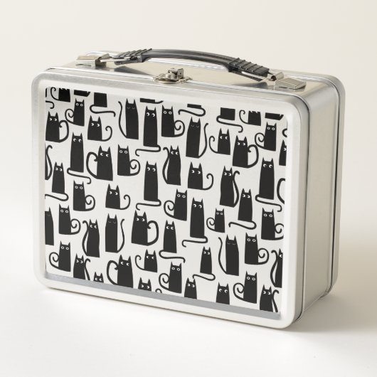 Lunch Box Chat noir amusant (Devant)