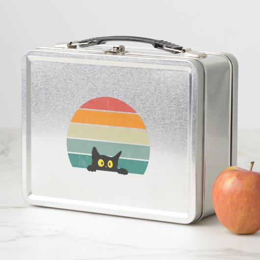Lunch Box Chat noir Coucher de soleil Coucher de soleil Vint (En situation)