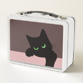 Lunch Box Chat noir curieux Monogramme Tendance (Dos)