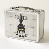 Lunch Box Chat noir de dessin animé drôle et féroce (Dos)