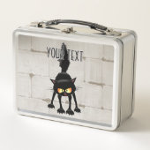 Lunch Box Chat noir de dessin animé drôle et féroce (Devant)
