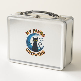 Lunch Box Chat noir de la lune bleue d'Halloween aux crocs g