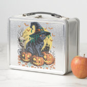 Lunch Box Chat Noir Sorcière Épouvantable Halloween Citrouil (En situation)