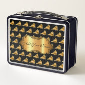 Lunch Box Chat Or Moderne Luxe Ajouter Votre Texte (Devant)