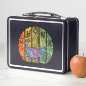 Lunch Box Chat psychédélique - Trippy Feline Art (En situation)