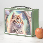 Lunch Box Chat romantique avec des fleurs (En situation)