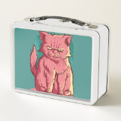 Lunch Box Chat Rose Drôle (Dos)