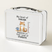 Lunch Box Chat Sarcastique - Drôle Orange Art (Dos)