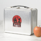 Lunch Box Chaton d'Halloween Maison Hantée Chat Graphique_1 (En situation)